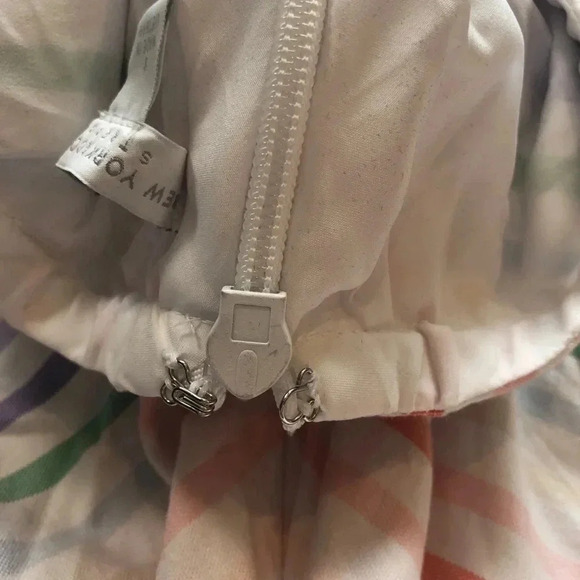 New York And Company Pastel Rainbow Stripe Halter Dress Size Small - Picture 13 of 14